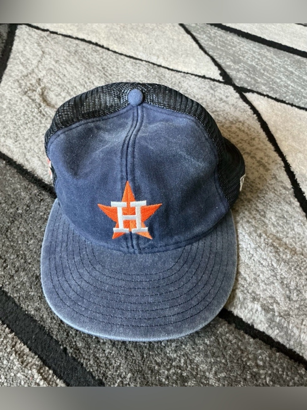 New Era x Eric Emmanuel Houston Astros Blue Trucker Baseball Hat